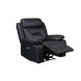 Luxe Leather Reclining Power Chair Black